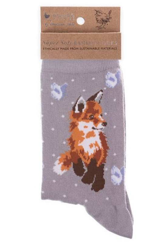 Calze Donna in bamboo Wrendale Designs: Born to Be Wild Fox