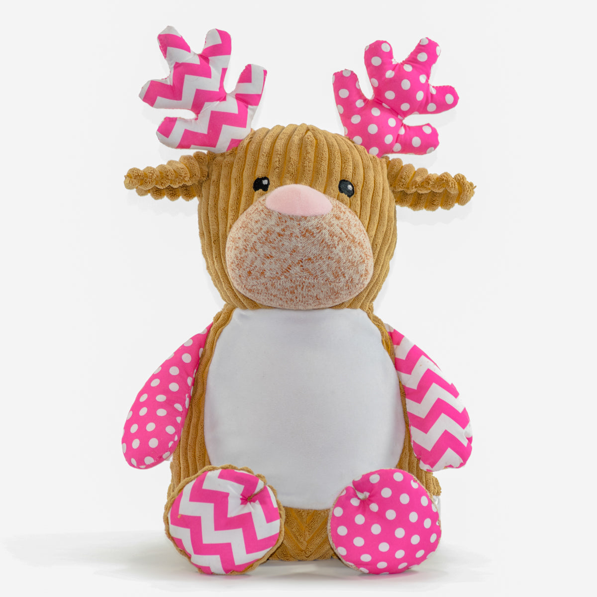 Cupcake, il cerbiatto rosa, peluche Cubbies sensoriale personalizzabile
