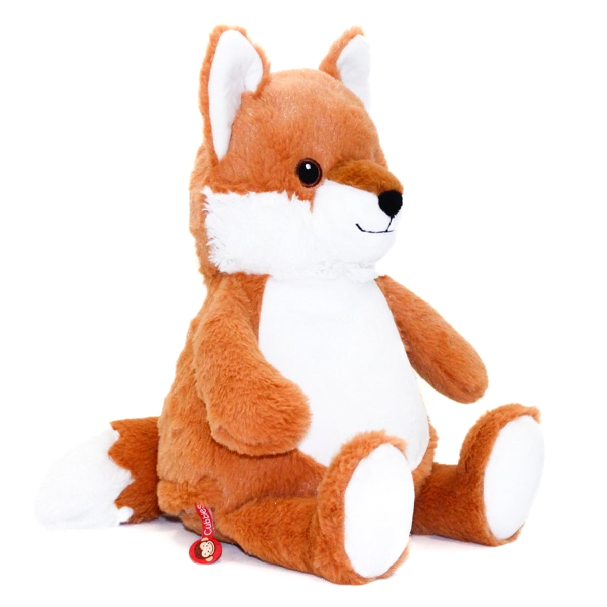 Marmalade la volpe, peluche Cubbies personalizzabile con ricamo, vista laterale