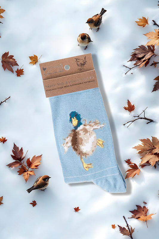 Calze Donna in bamboo Wrendale Designs: a Waddle and a Quack Duck