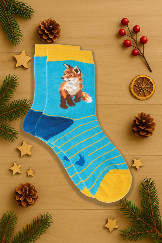 Calze Bambini in bamboo Wrendale Designs: Born to be Wild Fox