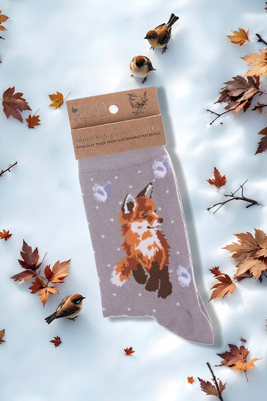 Calze Donna in bamboo Wrendale Designs: Born to Be Wild Fox