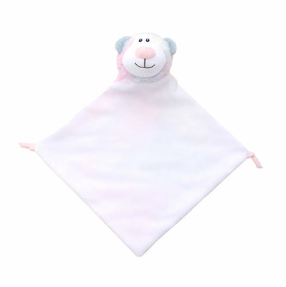 Doudou con testolina di orsetto multicolor pastello