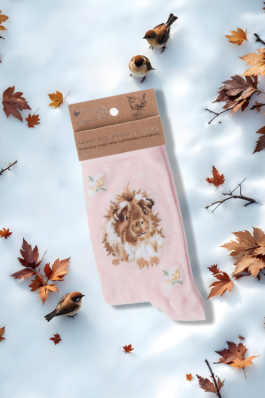 Calze Donna in bamboo Wrendale Designs: Grinny Pig Guinea Pig