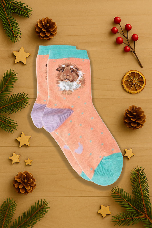 Calze Bambini in bamboo Wrendale Designs: Grinny Pig Guinea Pig