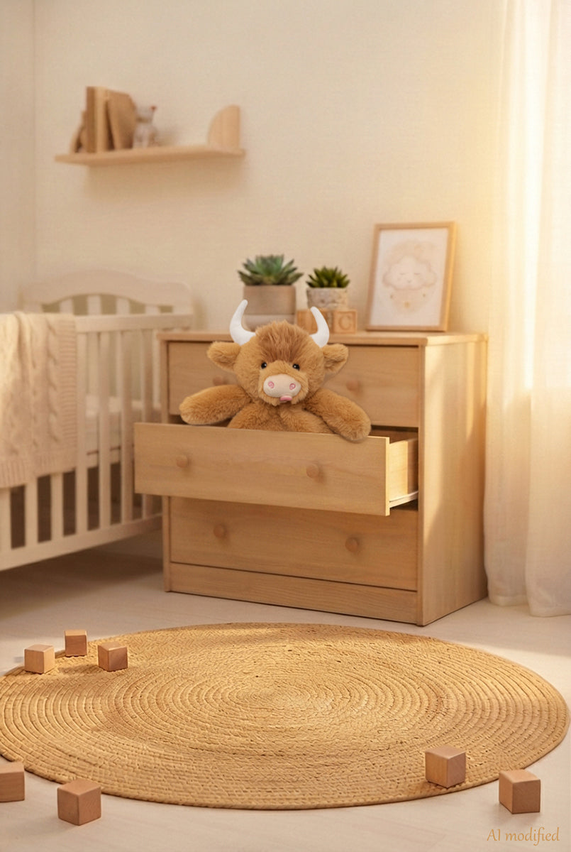 Doudou-peluche Rugged Rufus la mucca delle Highlands personalizzabile con ricamo