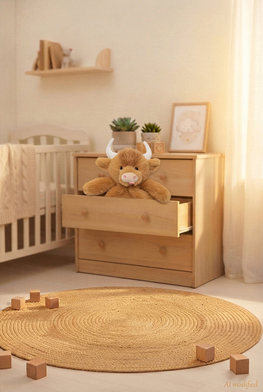 Doudou-peluche Rugged Rufus la mucca delle Highlands personalizzabile con ricamo