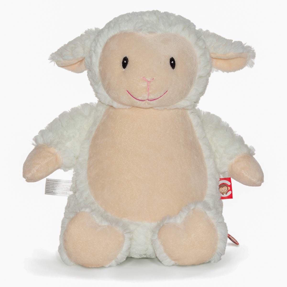 Loverby, l'agnello, peluche Cubbies personalizzabile con ricamo