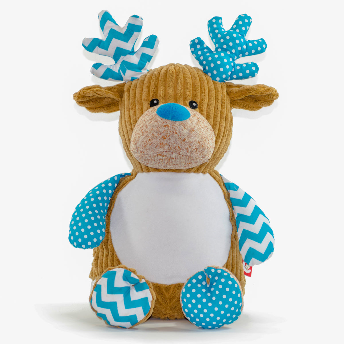Cupcake, il cerbiatto azzurro, peluche Cubbies sensoriale personalizzabile