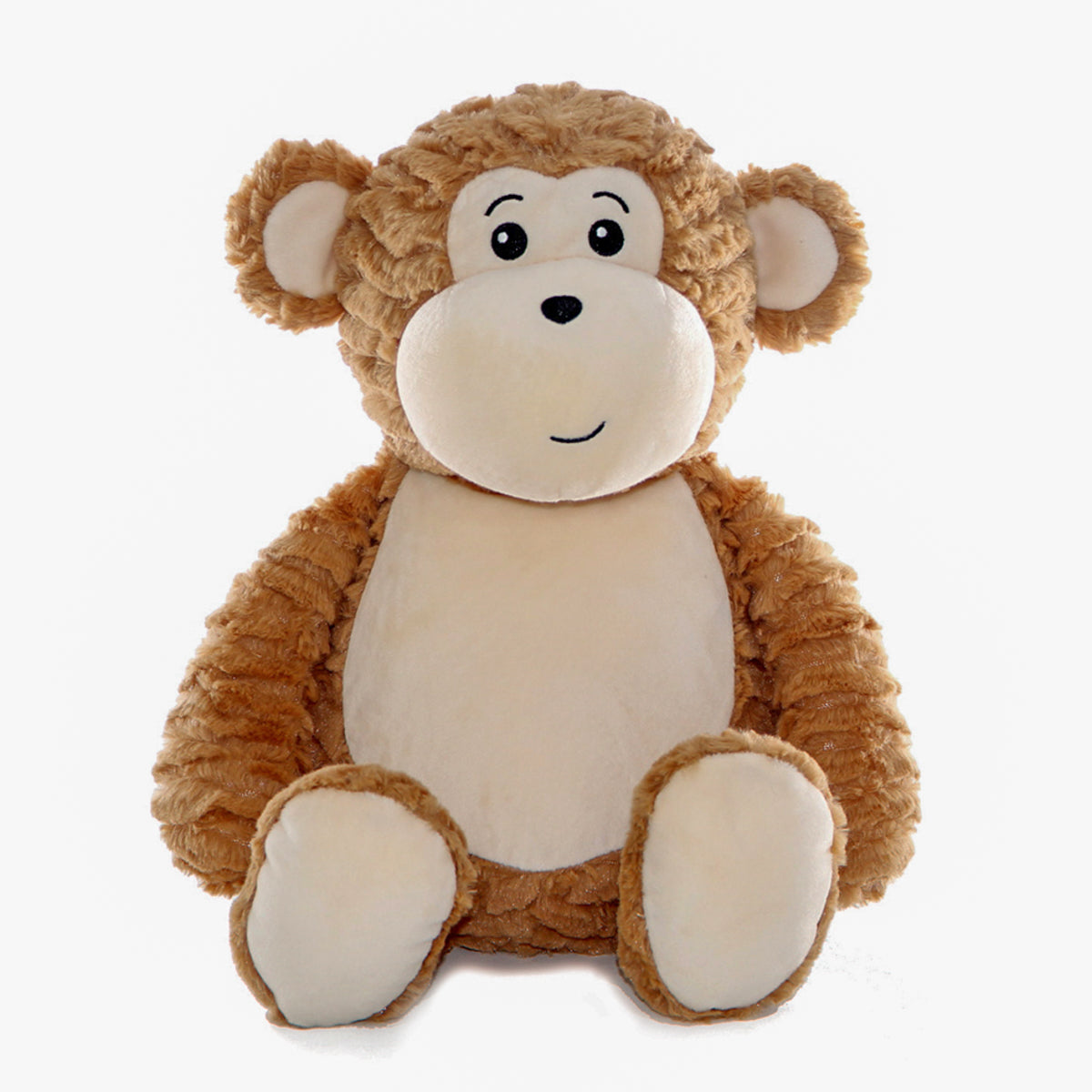 Huggles, la scimmia, peluche Cubbies personalizzabile con ricamo
