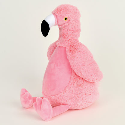 Strawberry, il fenicottero rosa, peluche Cubbies personalizzabile con ricamo, vista laterale